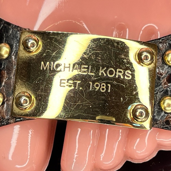 Michael Kors Black and Gold Studded Heels - Picture 5 of 8